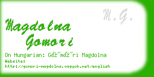 magdolna gomori business card