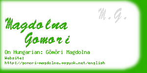 magdolna gomori business card
